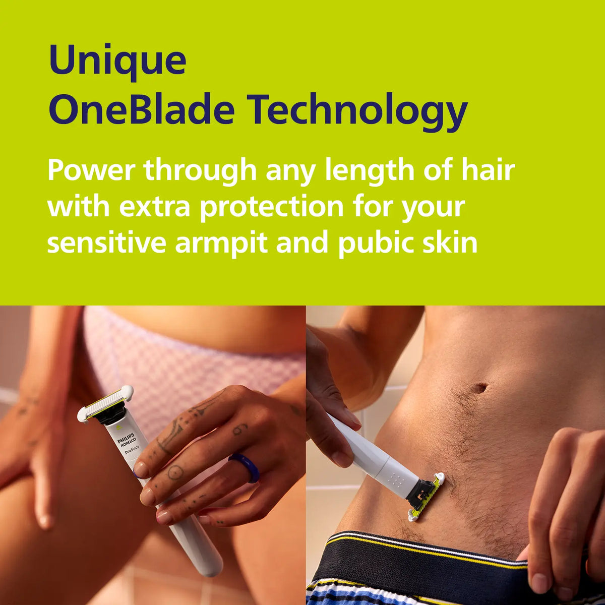 Philips Norelco OneBlade Intimate Groomer - Smooth Steel for Ultimate Comfort