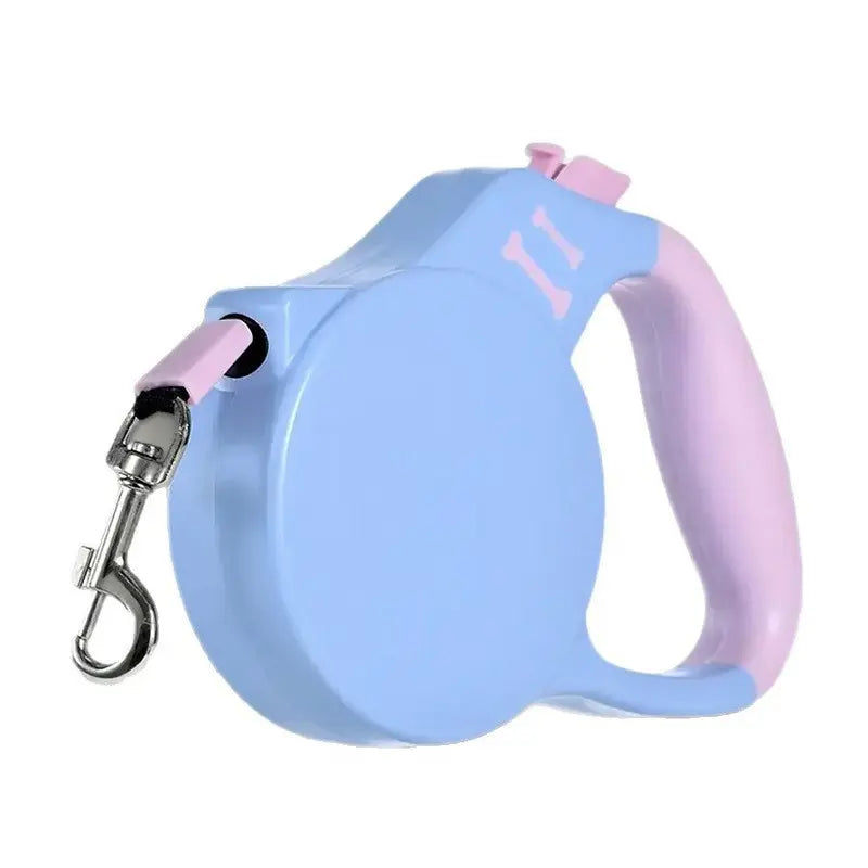 Adjustable Long Dog Leash with One-Button Brake - Night Walk Friendly Pet Gift Set for Medium Dogs and Cats, Crafted from Durable Linen Material