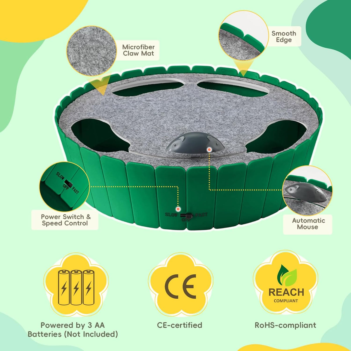 Engaging Interactive Cat Toy with Running Mouse - Automatic Track for Endless Fun!