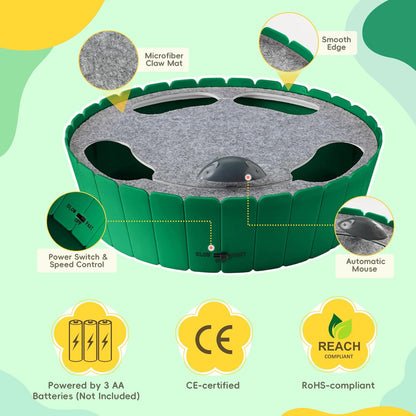 Engaging Interactive Cat Toy with Running Mouse - Automatic Track for Endless Fun!