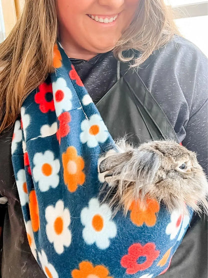 Duke's Digs XL Critter Cuddler - Versatile Animal Carrier & Bonding Sling for Small to Medium Pets, Handmade in the USA, Machine Washable & Dryer Safe