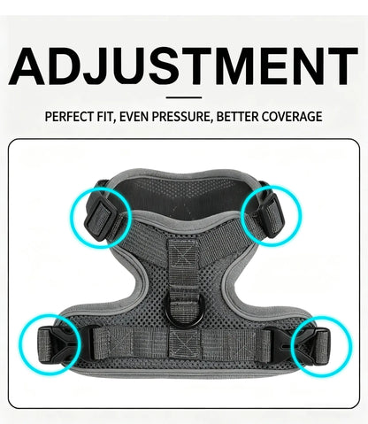 Ultimate Escape Proof Cat Harness & Leash Combo - Adjustable, Reflective, Breathable Mesh Vest for Safe Summer Walks!