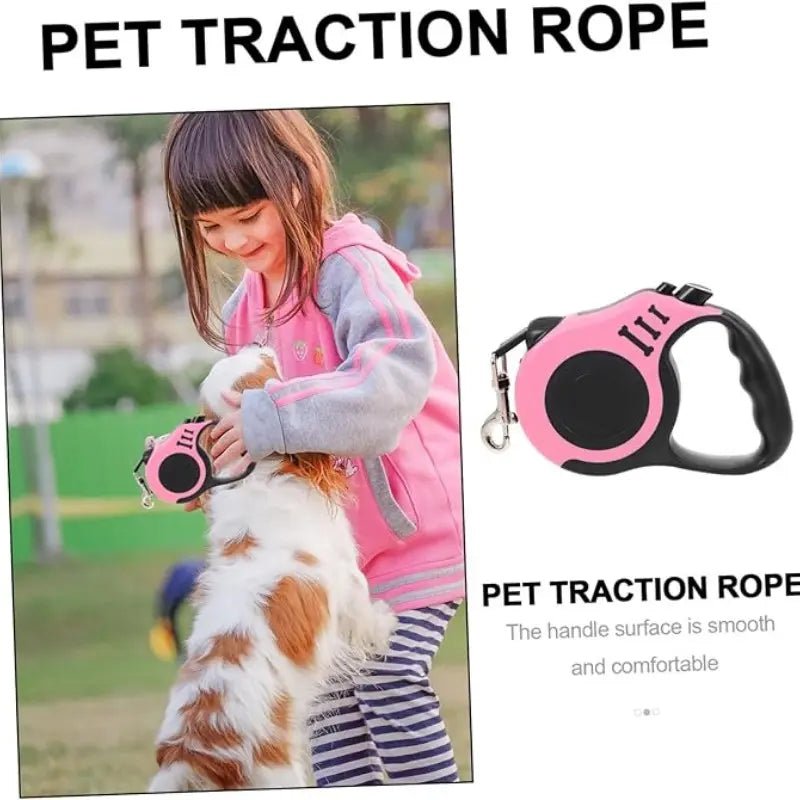 Adjustable Long Dog Leash with One-Button Brake - Night Walk Friendly Pet Gift Set for Medium Dogs and Cats, Crafted from Durable Linen Material