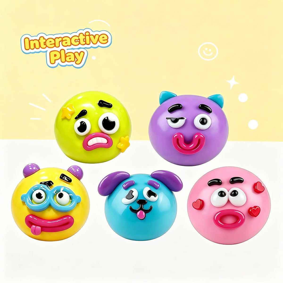 Smushers Curiosities Dog Face Swap Squishy - Soft, Moldable, Slow-Rise Stress Relief Toy