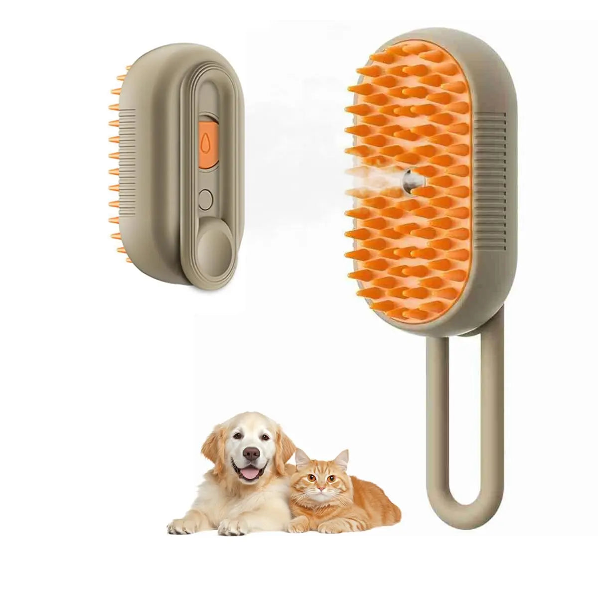 3-IN-1 Pet Steam Brush & Hair Remover - Adjustable Grooming Comb for Cats & Dogs with Steamy Mist Technology to Effortlessly Remove Fur