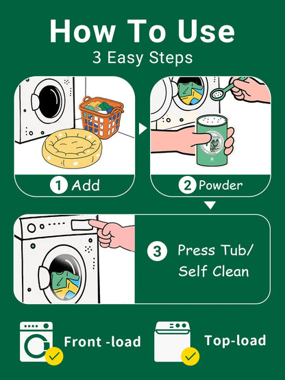 Ultimate Pet Hair Dissolving Laundry Powder - Powerful Stain Remover & Deodorizer for Pet Owners, Safe for All Washers