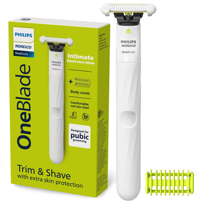 Philips Norelco OneBlade Intimate Groomer - Smooth Steel for Ultimate Comfort