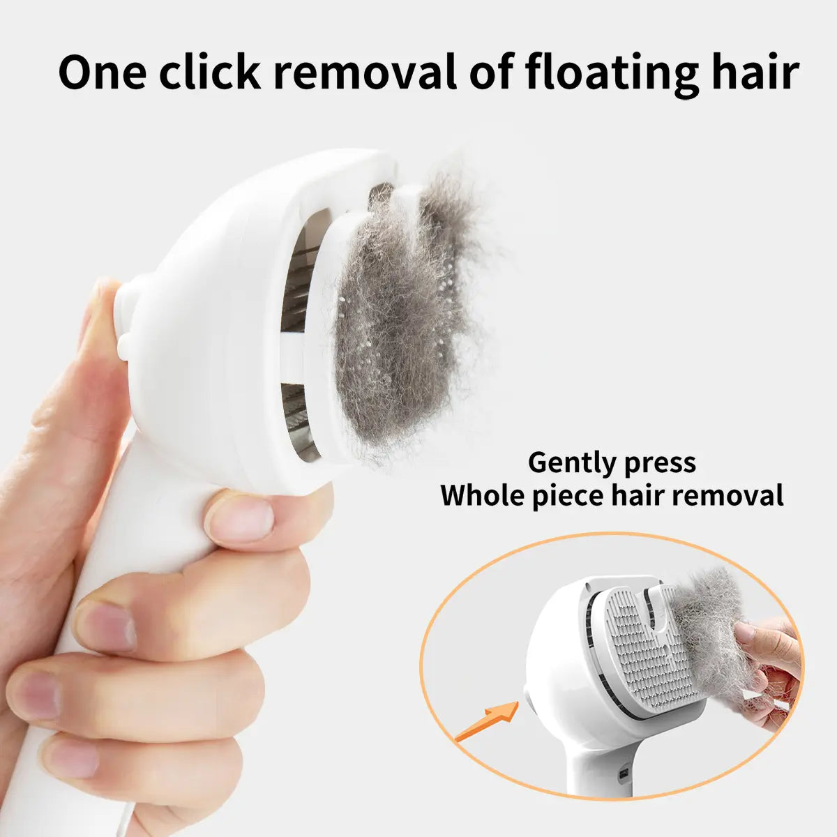 Ultimate Pet Hair Removal Comb - 2-in-1 Brush & Massage Tool for Cats and Dogs with Shedding Button