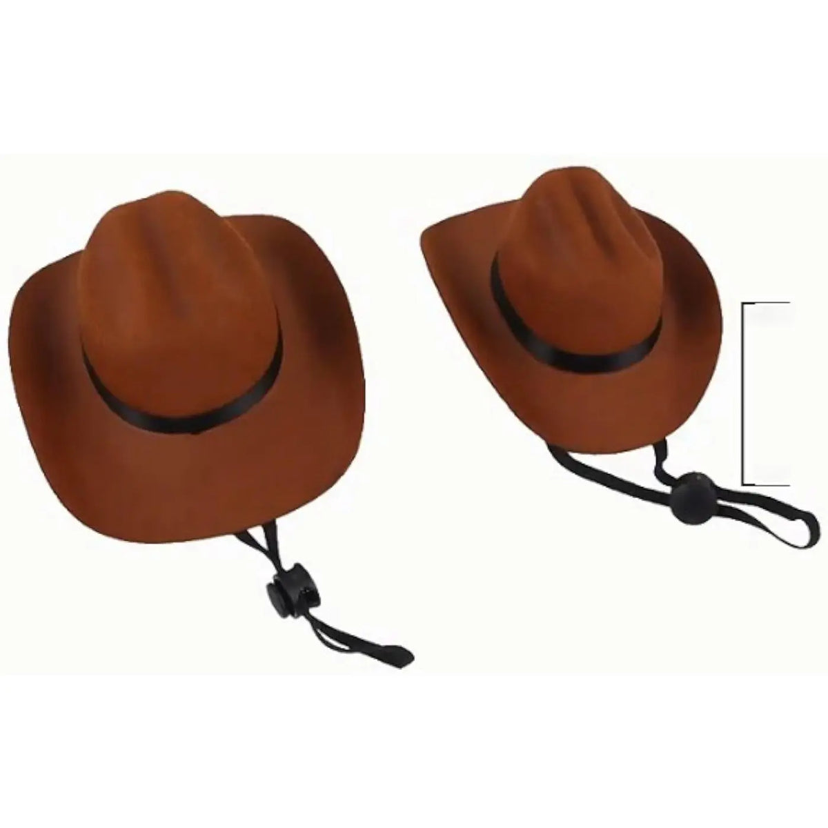Pet Western Cowboy Costume Set (2-Piece, Small) - Adjustable Hat with Elastic Chin Strap & Bandana for Dogs and Cats, Ideal for Parties and Everyday Wear