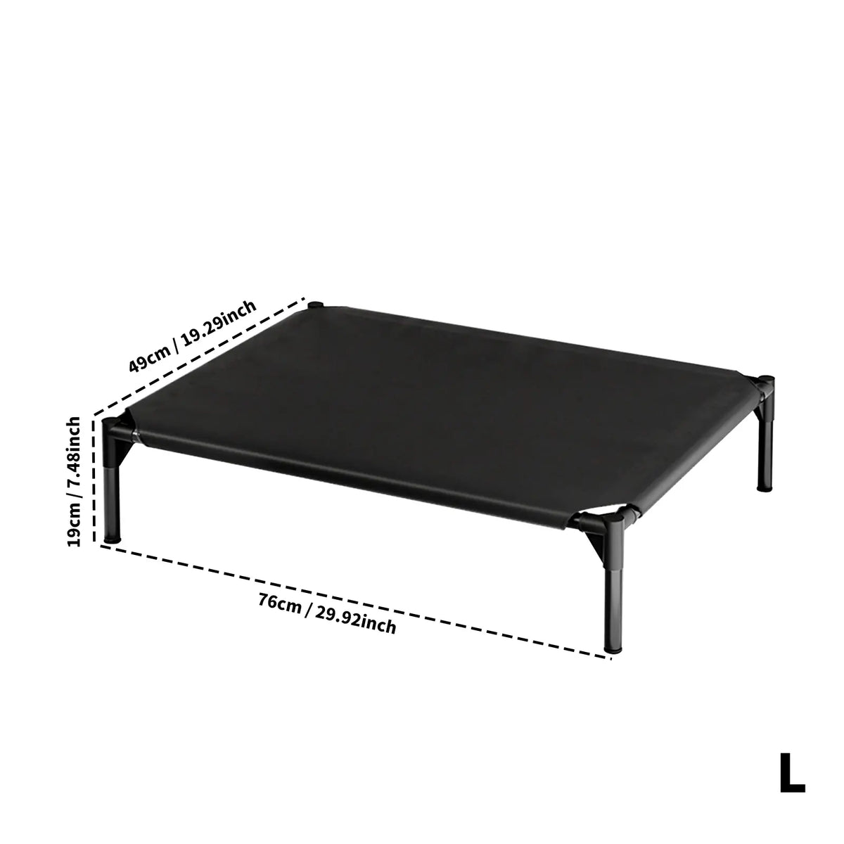 Elevated Mesh Dog Bed - Breathable Oxford Fabric Portable Cooling Cot for Indoor and Outdoor Use, Large Durable Design with Easy Installation and Cleaning