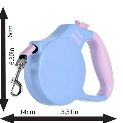Adjustable Long Dog Leash with One-Button Brake - Night Walk Friendly Pet Gift Set for Medium Dogs and Cats, Crafted from Durable Linen Material