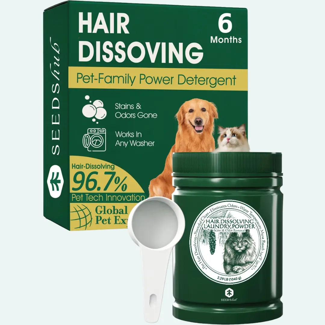 Ultimate Pet Hair Dissolving Laundry Powder - Powerful Stain Remover & Deodorizer for Pet Owners, Safe for All Washers