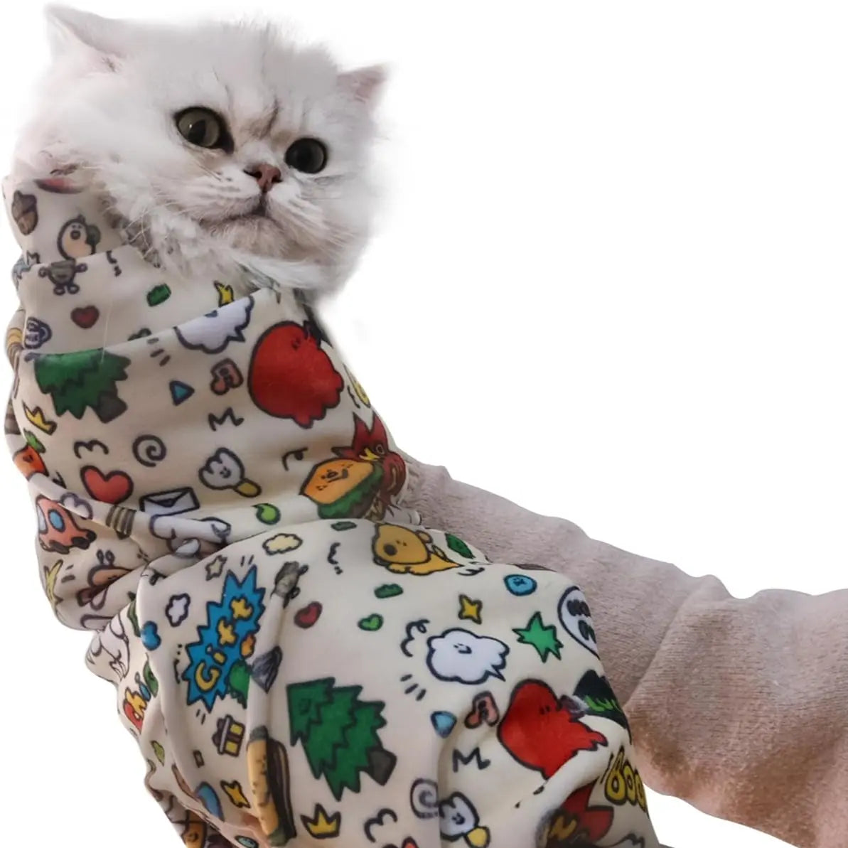 Supetspaw Reusable Cat Grooming Wrap – Stress-Free Nail Clipping & Care Solution, Washable Self-Adhesive Restraint for Cats, Perfect for Grooming, Medication & Travel Storage