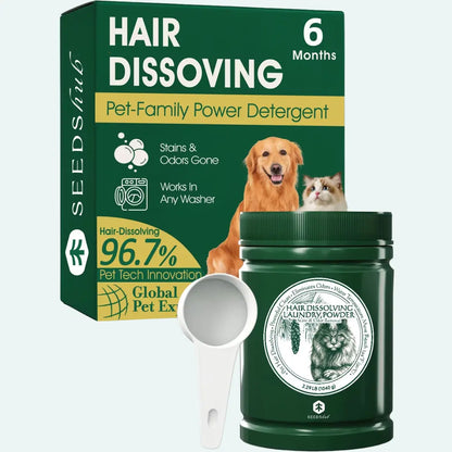 Ultimate Pet Hair Dissolving Laundry Powder - Powerful Stain Remover & Deodorizer for Pet Owners, Safe for All Washers
