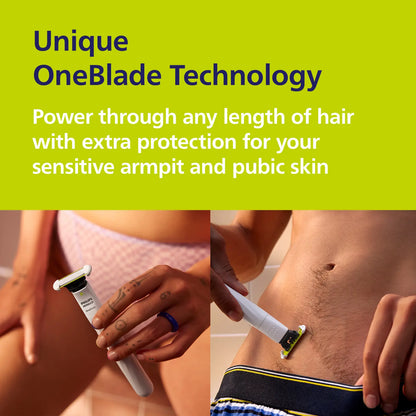 Philips Norelco OneBlade Intimate Groomer - Smooth Steel for Ultimate Comfort