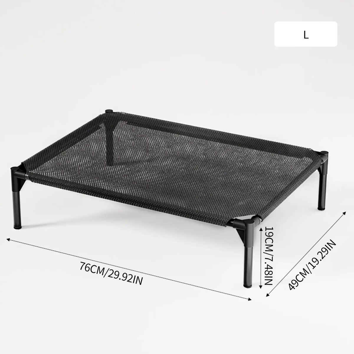 Elevated Mesh Dog Bed - Breathable Oxford Fabric Portable Cooling Cot for Indoor and Outdoor Use, Large Durable Design with Easy Installation and Cleaning