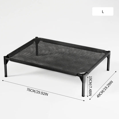 Elevated Mesh Dog Bed - Breathable Oxford Fabric Portable Cooling Cot for Indoor and Outdoor Use, Large Durable Design with Easy Installation and Cleaning