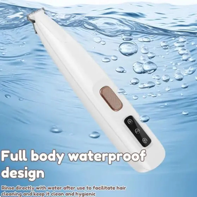 PETPUMPKIN 2025 Rechargeable Waterproof Pet Grooming Clippers for Dogs & Cats - LED Light, Washable Blade, Safe Ceramic Edge for Paws, Eyes & Ears