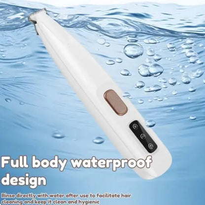 PETPUMPKIN 2025 Rechargeable Waterproof Pet Grooming Clippers for Dogs & Cats - LED Light, Washable Blade, Safe Ceramic Edge for Paws, Eyes & Ears