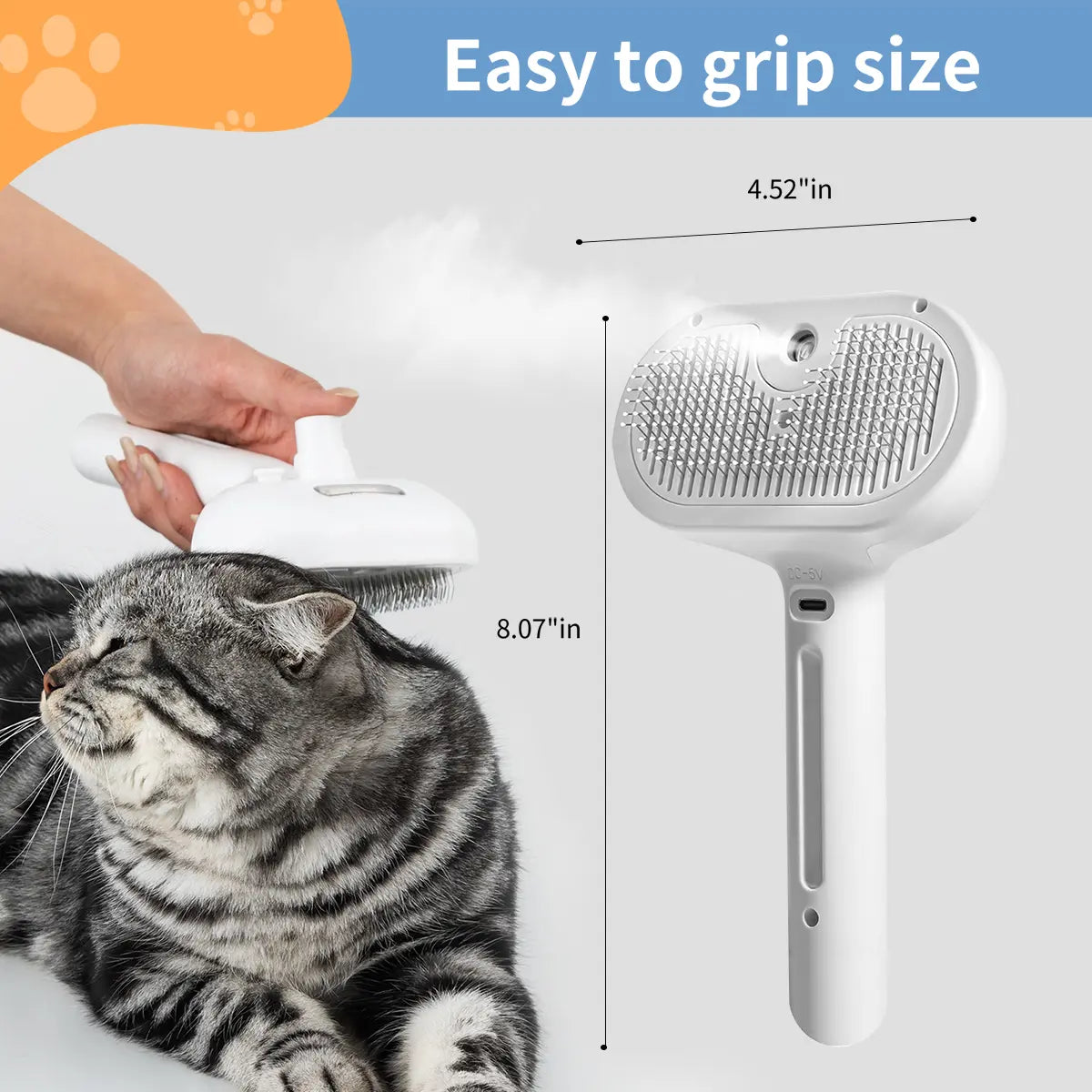 Ultimate Pet Hair Removal Comb - 2-in-1 Brush & Massage Tool for Cats and Dogs with Shedding Button