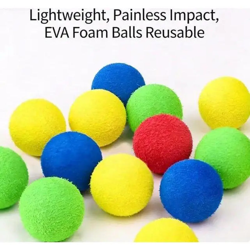 20-Piece Plush Fuzz Balls Cat Toy Launcher Gun - Interactive Training Tool for Kittens and Adult Cats, Promotes Hunting Instincts and Engaging Play