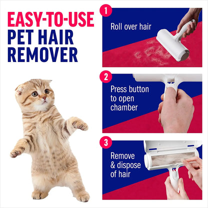 Ultimate Pet Hair Remover Roller - Self-Cleaning Fur Removal Tool for Dogs & Cats - Effortless Hair Cleanup for Furniture