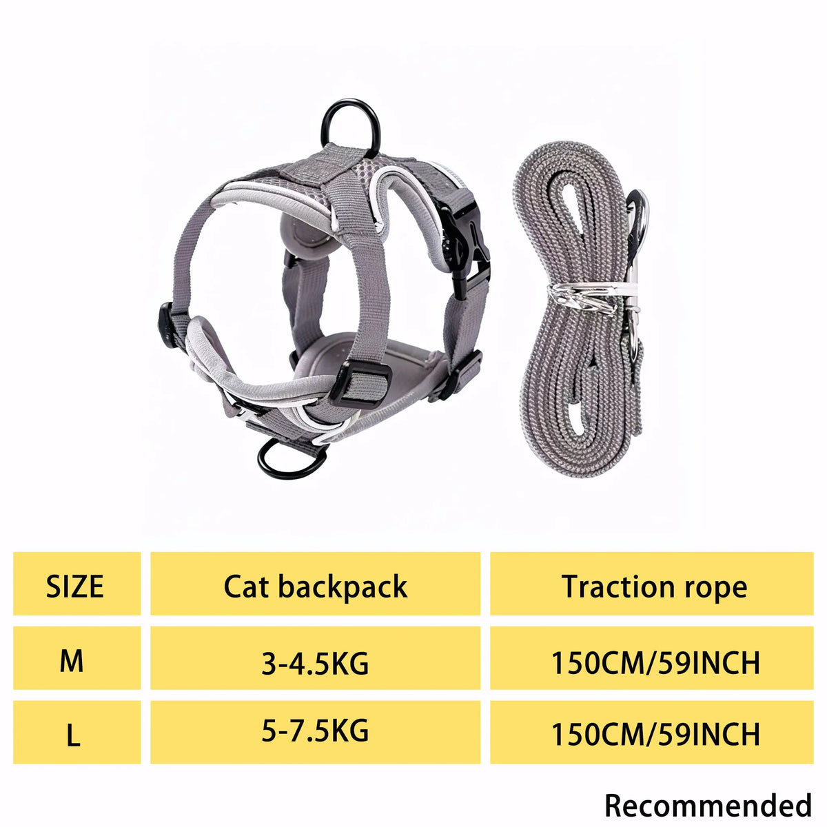 Ultimate Escape Proof Cat Harness & Leash Combo - Adjustable, Reflective, Breathable Mesh Vest for Safe Summer Walks!