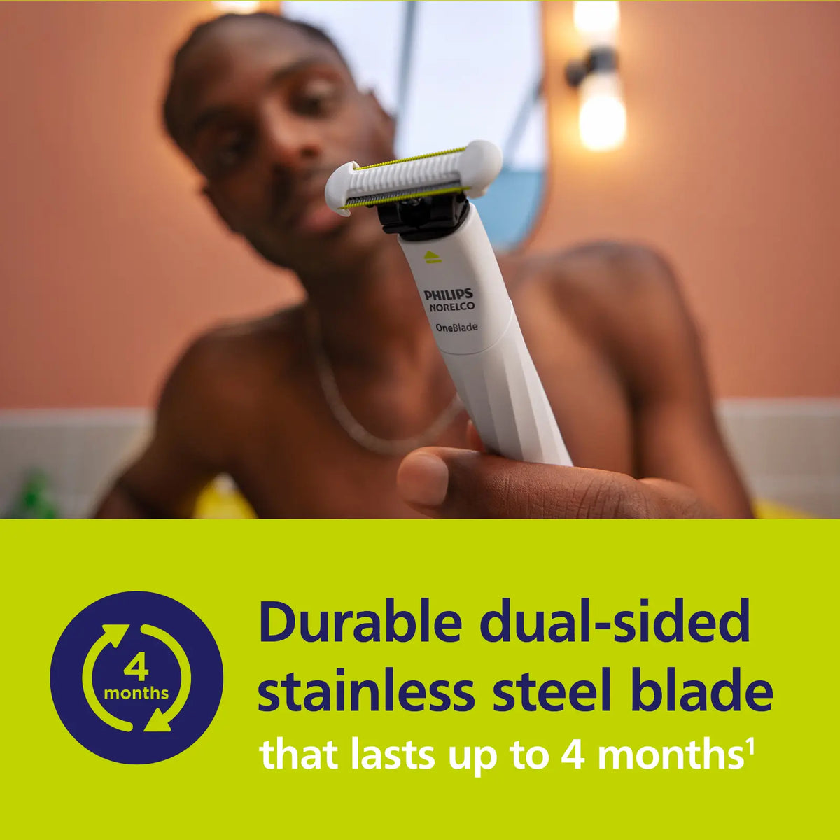 Philips Norelco OneBlade Intimate Groomer - Smooth Steel for Ultimate Comfort