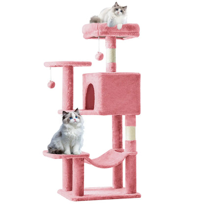 Pettrove Multi-Level Cat Tree Tower - Ultimate Indoor Playground with Scratching Post, Cozy Condo, Climbing Ladder & Plush Toy for Happy Kittens!