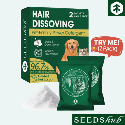 Ultimate Pet Hair Dissolving Laundry Powder - Powerful Stain Remover & Deodorizer for Pet Owners, Safe for All Washers