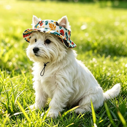 Sphynx Cat Sun Hat with Ear Hole - Summer Cowboy and Baseball Caps for Cats and Small Pets