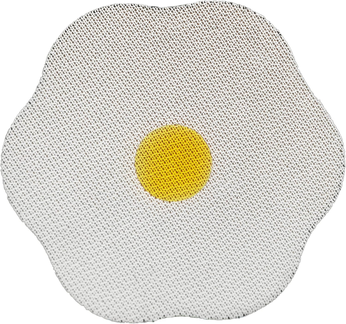 Wall Mounted Cat Scratcher for Indoor Cats, Durable Less Shedding Vertical Scratching Board for Space Saving, Grade a Kraft Corrugated, DIY Adhesive Scratch Pad, Sunny Egg Design