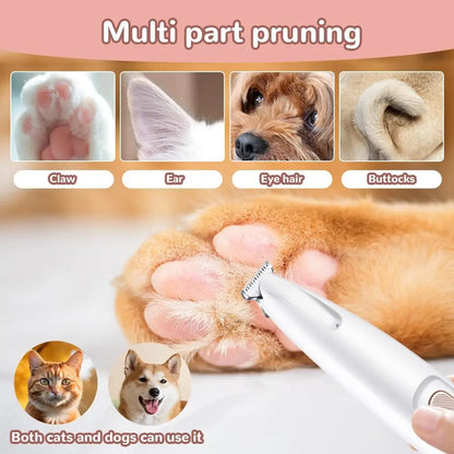 PETPUMPKIN 2025 Rechargeable Waterproof Pet Grooming Clippers for Dogs & Cats - LED Light, Washable Blade, Safe Ceramic Edge for Paws, Eyes & Ears