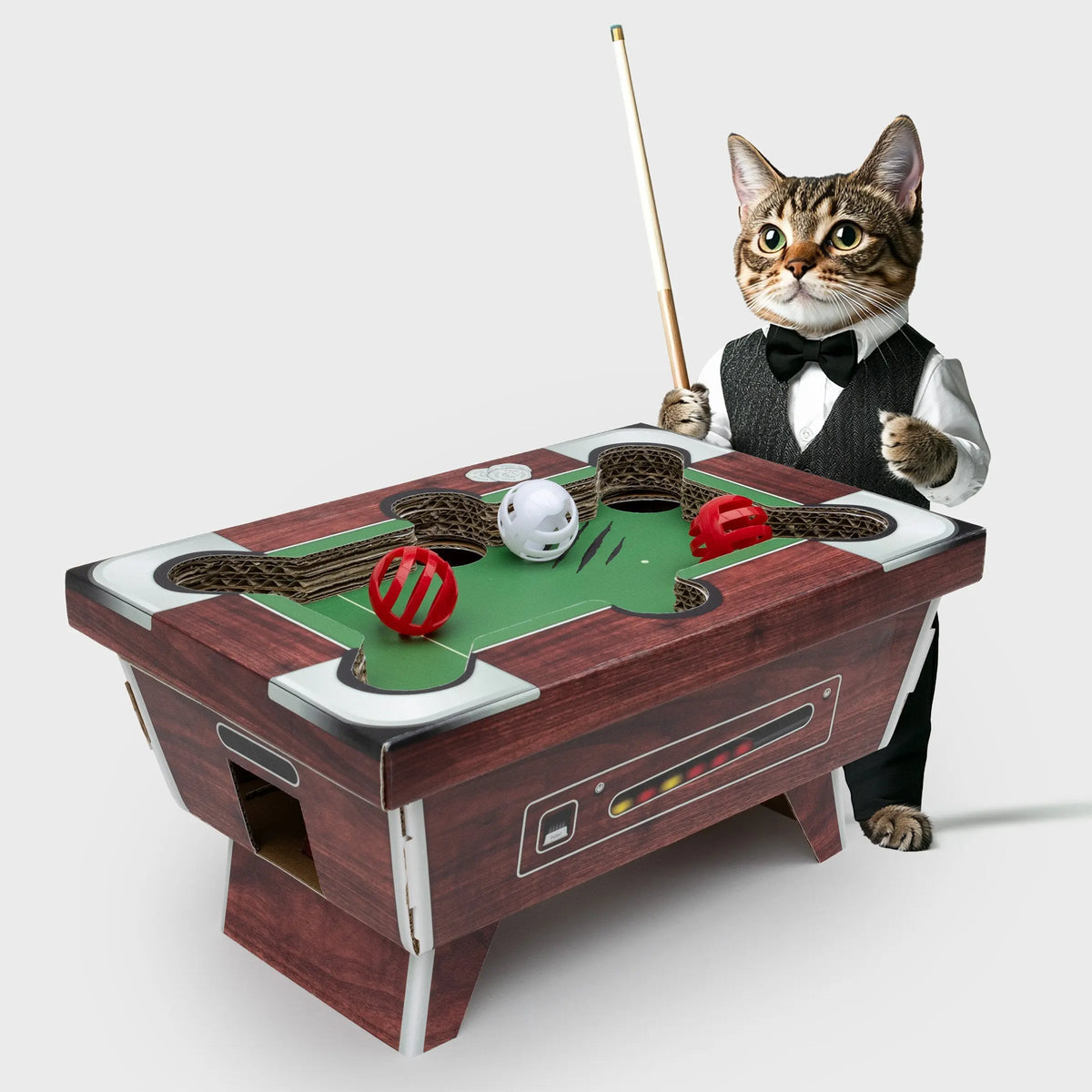 Suck UK Interactive Cat Toy: Cardboard Scratching Board with Ball for Indoor Cats and Kittens