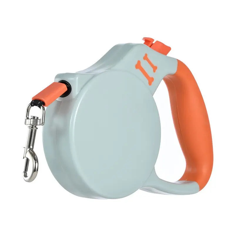 Adjustable Long Dog Leash with One-Button Brake - Night Walk Friendly Pet Gift Set for Medium Dogs and Cats, Crafted from Durable Linen Material