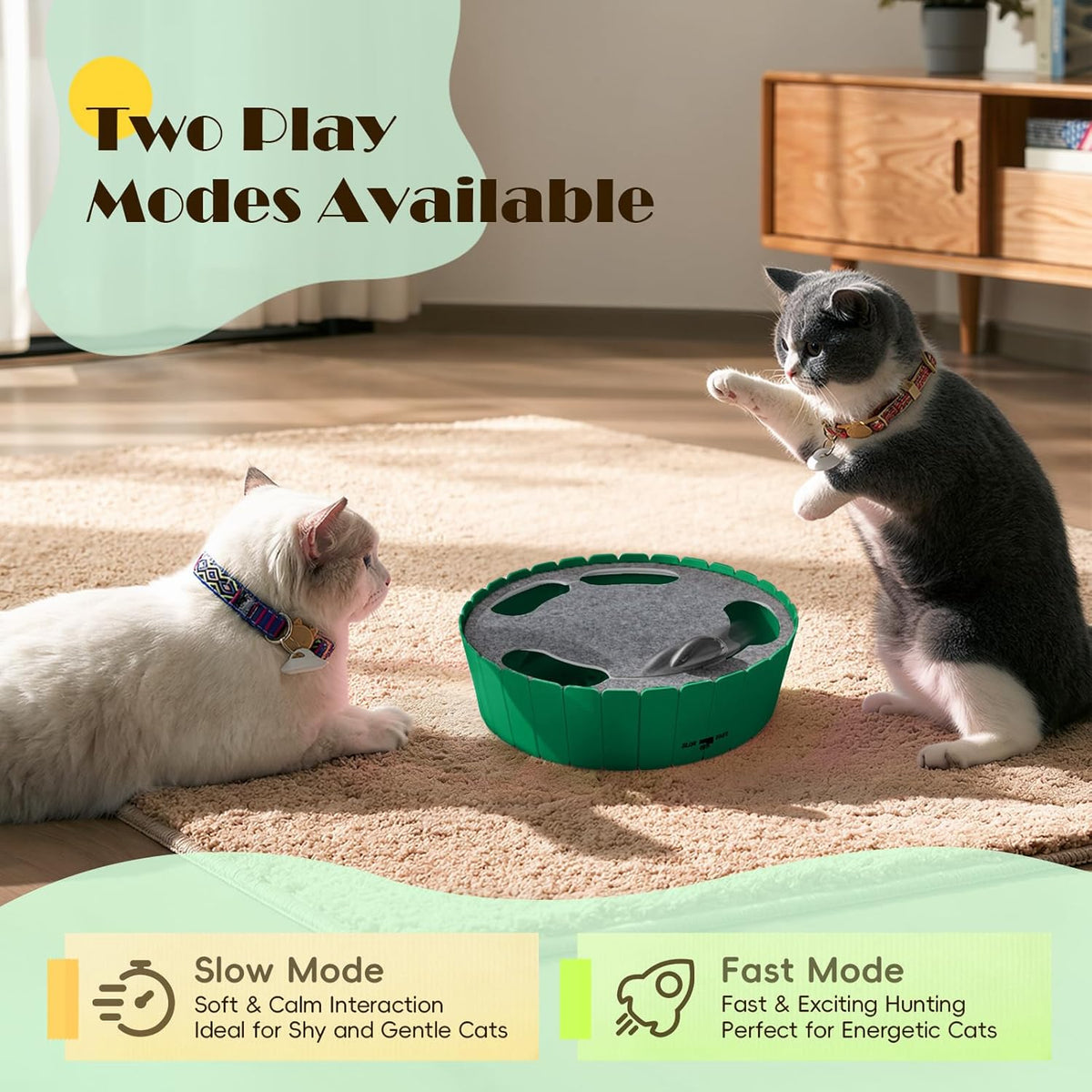 Engaging Interactive Cat Toy with Running Mouse - Automatic Track for Endless Fun!