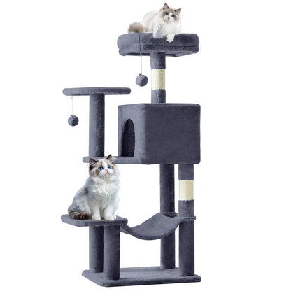 Pettrove Multi-Level Cat Tree Tower - Ultimate Indoor Playground with Scratching Post, Cozy Condo, Climbing Ladder & Plush Toy for Happy Kittens!