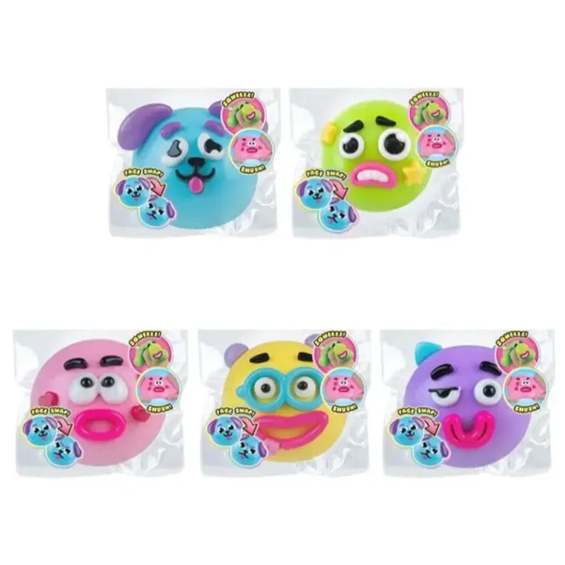Smushers Curiosities Dog Face Swap Squishy - Soft, Moldable, Slow-Rise Stress Relief Toy