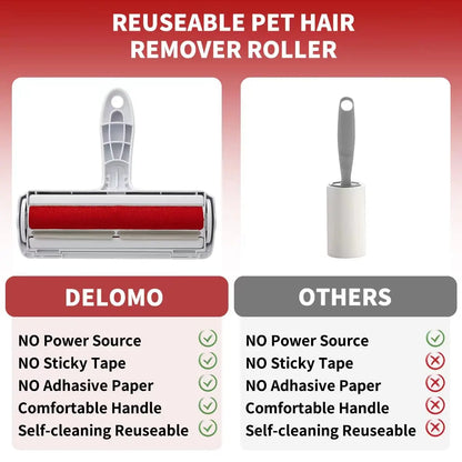 Ultimate Pet Hair Remover Roller - Self-Cleaning Fur Removal Tool for Dogs & Cats - Effortless Hair Cleanup for Furniture