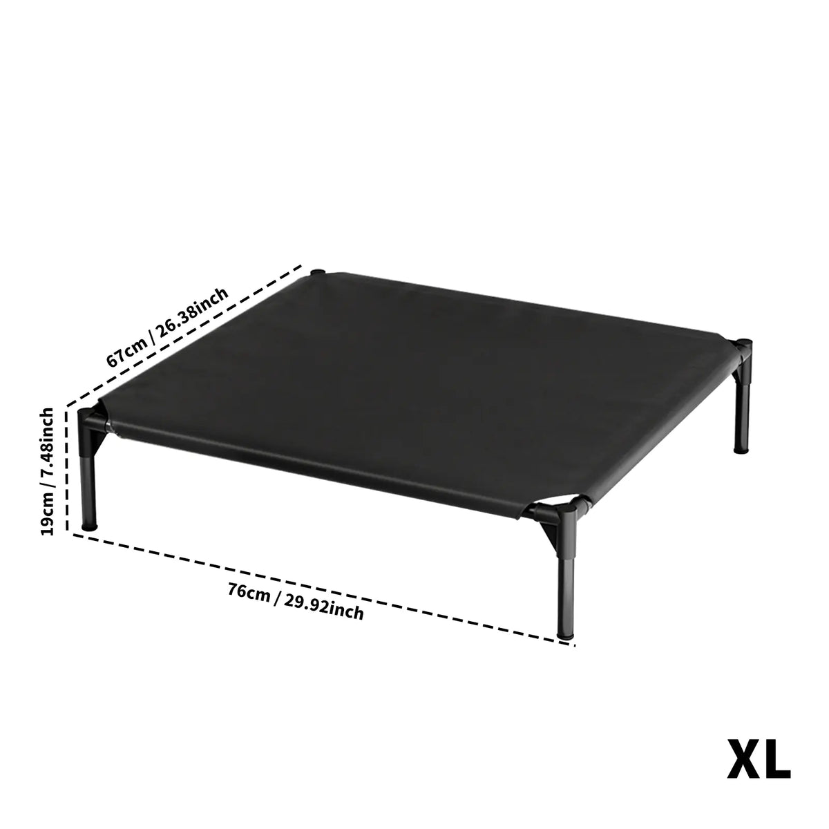 Elevated Mesh Dog Bed - Breathable Oxford Fabric Portable Cooling Cot for Indoor and Outdoor Use, Large Durable Design with Easy Installation and Cleaning