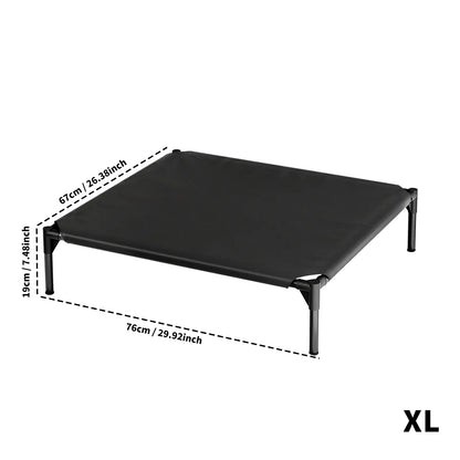 Elevated Mesh Dog Bed - Breathable Oxford Fabric Portable Cooling Cot for Indoor and Outdoor Use, Large Durable Design with Easy Installation and Cleaning
