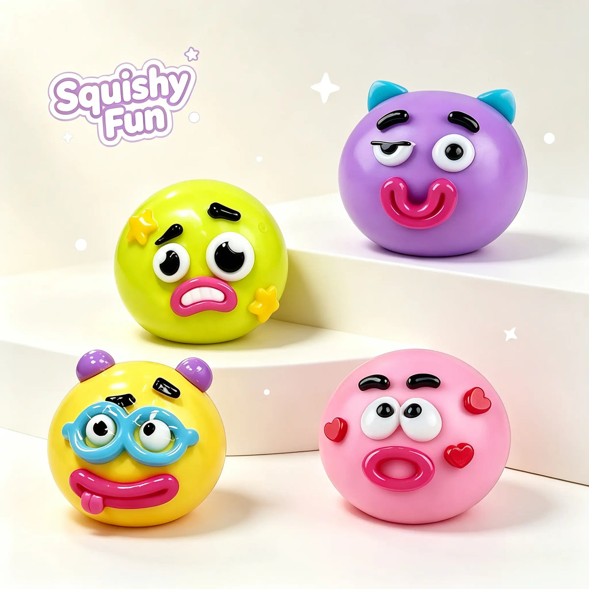 Smushers Curiosities Dog Face Swap Squishy - Soft, Moldable, Slow-Rise Stress Relief Toy