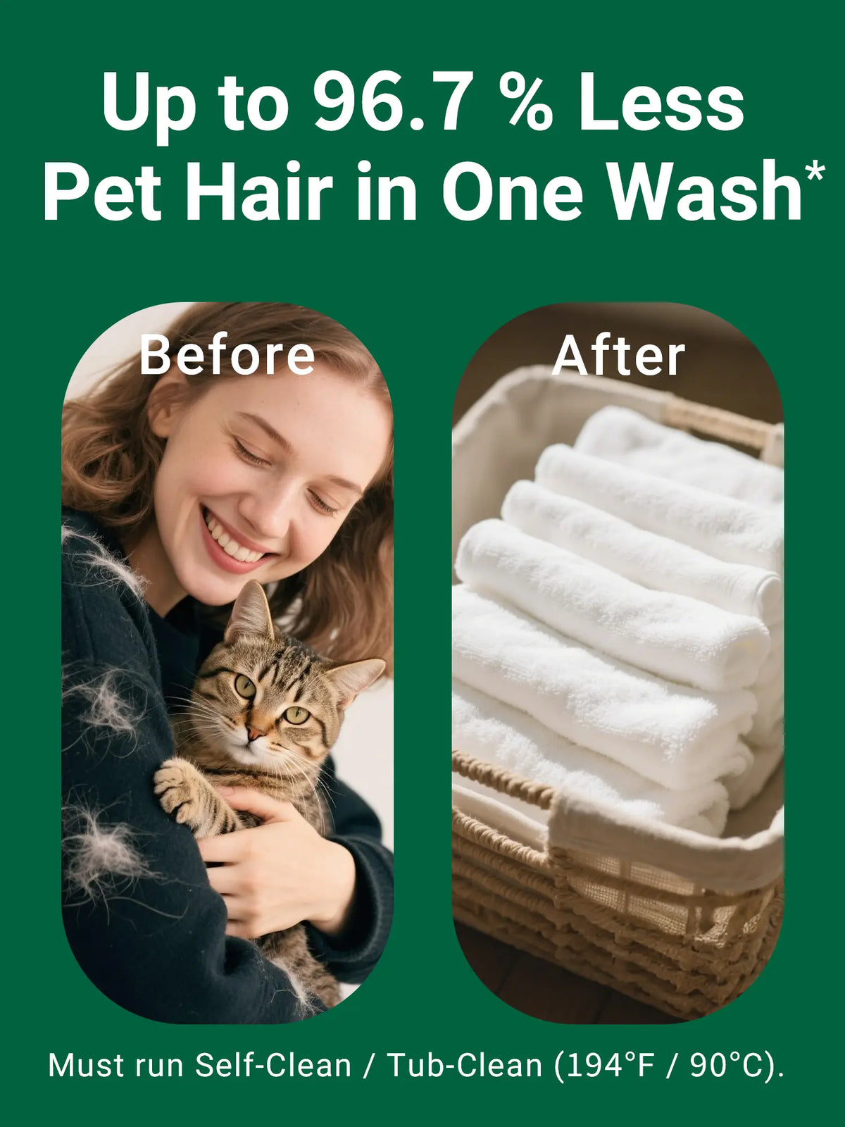 Ultimate Pet Hair Dissolving Laundry Powder - Powerful Stain Remover & Deodorizer for Pet Owners, Safe for All Washers