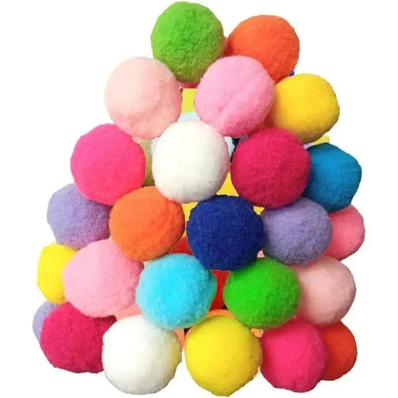 20-Piece Plush Fuzz Balls Cat Toy Launcher Gun - Interactive Training Tool for Kittens and Adult Cats, Promotes Hunting Instincts and Engaging Play