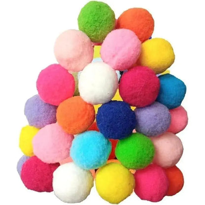 20-Piece Plush Fuzz Balls Cat Toy Launcher Gun - Interactive Training Tool for Kittens and Adult Cats, Promotes Hunting Instincts and Engaging Play