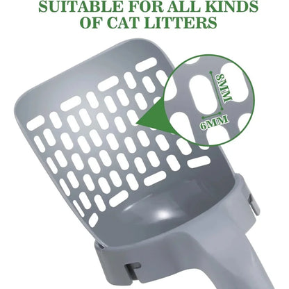 Premium Cat Litter Scoop with Refill - Eco-Friendly Pet Cleaning Tool for Easy Cat Waste Management