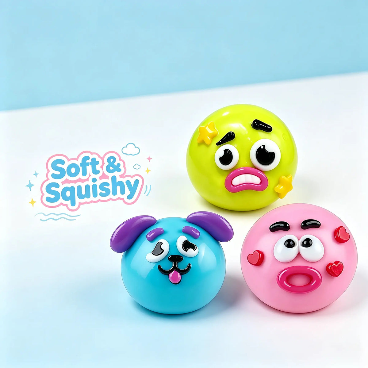 Smushers Curiosities Dog Face Swap Squishy - Soft, Moldable, Slow-Rise Stress Relief Toy