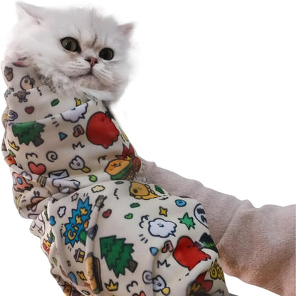 Supetspaw Reusable Cat Grooming Wrap – Stress-Free Nail Clipping & Care Solution, Washable Self-Adhesive Restraint for Cats, Perfect for Grooming, Medication & Travel Storage